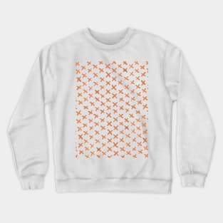 Watercolor x pattern - orange Crewneck Sweatshirt